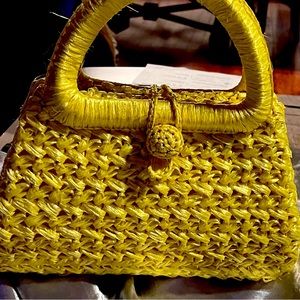 Yellow Woven Purse